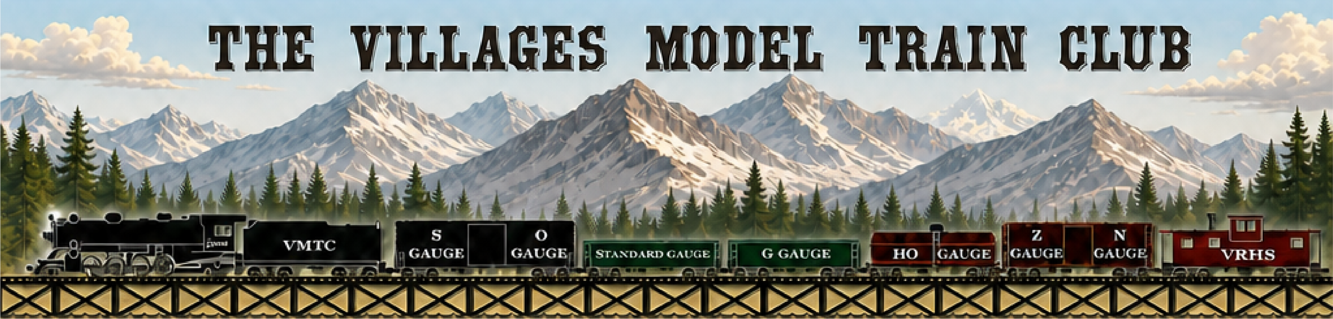 The Villages Model Train Club header banner